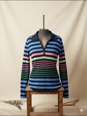 Jones New York Striped Knit Sweater XL